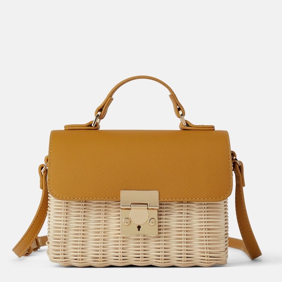 Zara Handbags - Zara Contrast Woven Crossbody Shoulder Bag